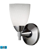 Celina 9'' High 1-Light Wall Lamp - Polished Chrome with Simple White Glass - Includes LED Bulb 10150/1PC-WH-LED Elk Lighting