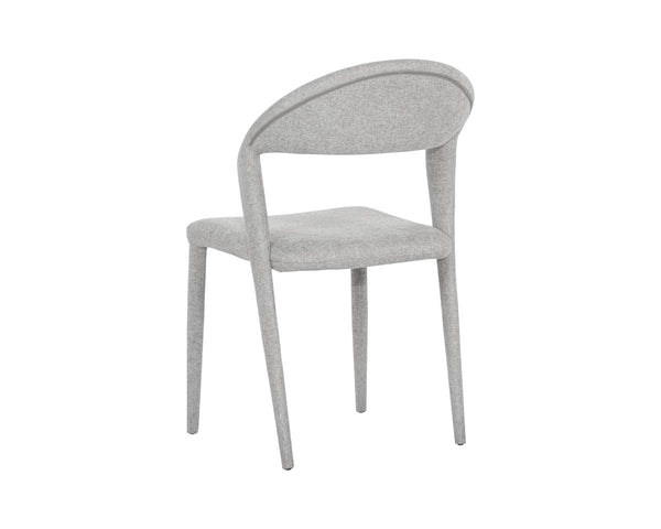 Sunpan Romina Dining Chair - Ultra Modern Open Back Design in Belfast Heather Grey, Perfect for Any Space
