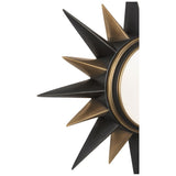 Robert Abbey Cosmos Flushmount Deep Patina Bronze Finish with Warm Brass Accents Frosted Glass Diffuser