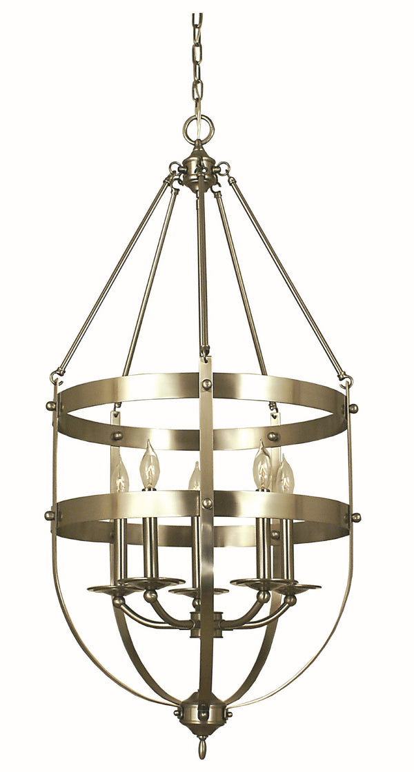 Framburg 5-light Elegant Hannover Dining Chandelier – Timeless Design For Your Dining Room Ambiance Brushed Nickel Metal 1017 Bn