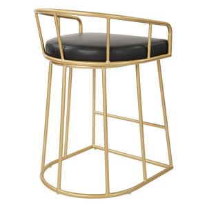OSP Home Furnishings Luna 26" Counter Stool Black/Gold