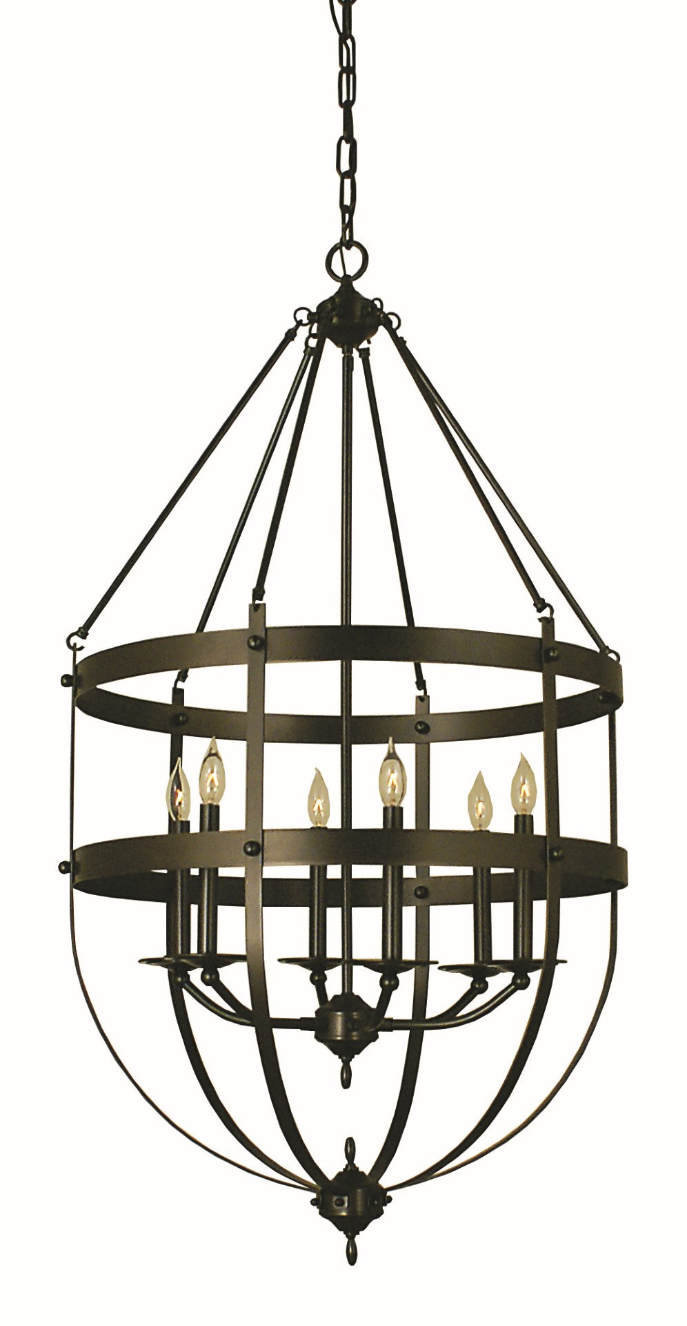 Framburg 6-light Elegant Hannover Chandelier - Classic Design, Made In The Usa, Perfect For Any Foyer Mahogany Bronze Metal 1018 Mb