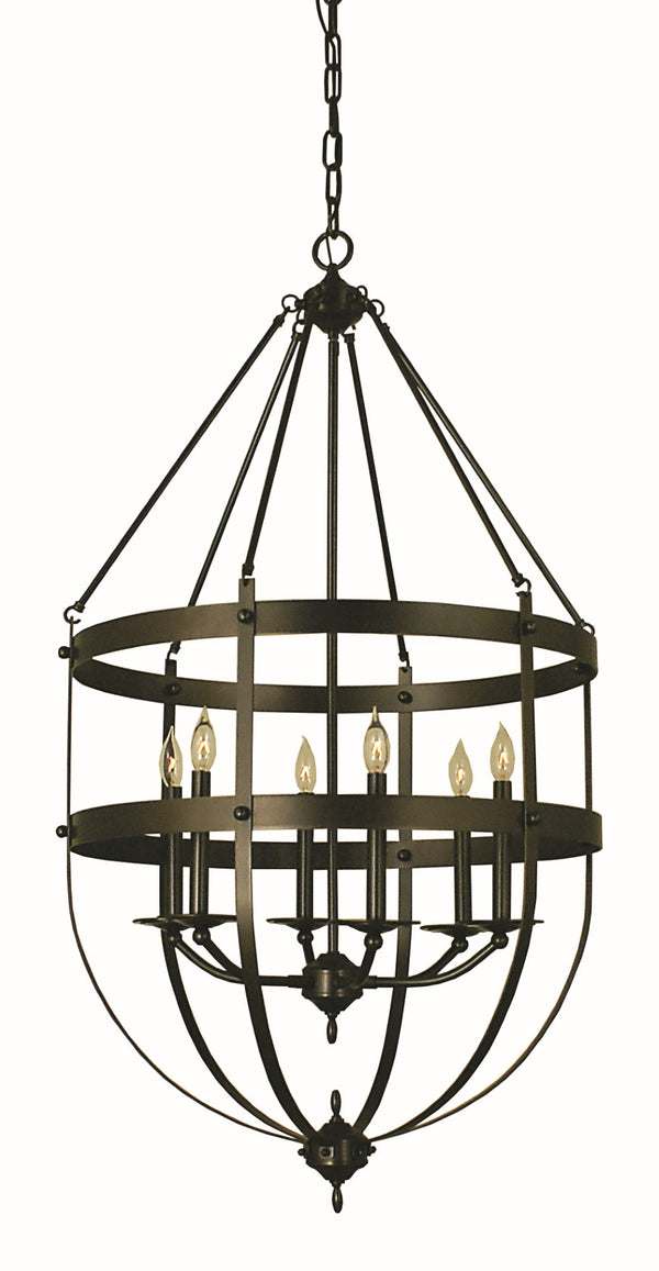 Framburg 6-light Elegant Hannover Chandelier - Classic Design, Made In The Usa, Perfect For Any Foyer Mahogany Bronze Metal 1018 Mb