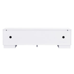 English Elm Vibe Haus Minimalist Media Console with Cabinets and Drawers for Living Room N724P360376K