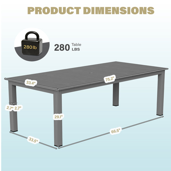 English Elm A Versatile Outdoor Dining Table For Patios, Balconies & Gardens - Durable, Low-Maintenance Design T3898P371399