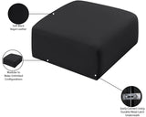 Arc Black Vegan Leather Ottoman 101Black-Ott Meridian Furniture