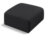 Arc Black Vegan Leather Ottoman 101Black-Ott Meridian Furniture