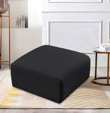 Arc Black Vegan Leather Ottoman 101Black-Ott Meridian Furniture