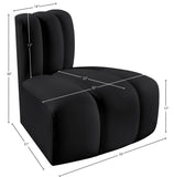 Arc Black Vegan Leather Reverse Corner 101Black-RC Meridian Furniture