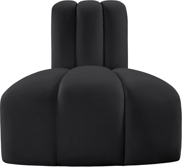 Arc Black Vegan Leather Reverse Corner 101Black-RC Meridian Furniture