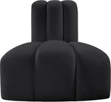 Arc Black Vegan Leather Reverse Corner 101Black-RC Meridian Furniture