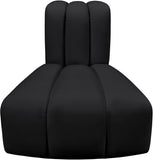 Arc Black Vegan Leather Reverse Corner 101Black-RC Meridian Furniture