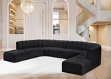 Arc Black Vegan Leather Modular Sofa 101Black-S10A Meridian Furniture