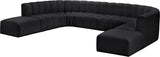 Arc Black Vegan Leather Modular Sofa 101Black-S10A Meridian Furniture