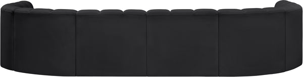 Arc Black Vegan Leather Modular Sofa 101Black-S10A Meridian Furniture