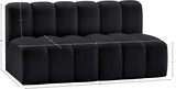 Arc Black Vegan Leather Modular Sofa 101Black-S2A Meridian Furniture