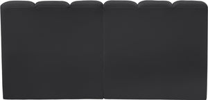 Arc Black Vegan Leather Modular Sofa 101Black-S2A Meridian Furniture