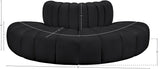 Arc Black Vegan Leather Modular Sofa 101Black-S4G Meridian Furniture