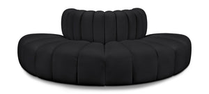 Arc Black Vegan Leather Modular Sofa 101Black-S4G Meridian Furniture