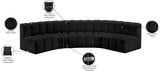 Arc Black Vegan Leather Modular Sofa 101Black-S5A Meridian Furniture