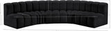 Arc Black Vegan Leather Modular Sofa 101Black-S5A Meridian Furniture