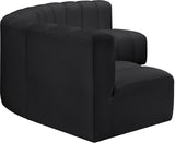 Arc Black Vegan Leather Modular Sofa 101Black-S5A Meridian Furniture