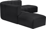 Arc Black Vegan Leather Modular Sofa 101Black-S6C Meridian Furniture