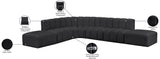 Arc Black Vegan Leather Modular Sofa 101Black-S7A Meridian Furniture