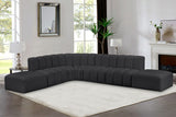 Arc Black Vegan Leather Modular Sofa 101Black-S7A Meridian Furniture