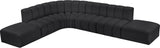 Arc Black Vegan Leather Modular Sofa 101Black-S7A Meridian Furniture