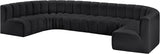 Arc Black Vegan Leather Modular Sofa 101Black-S8A Meridian Furniture