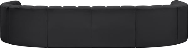 Arc Black Vegan Leather Modular Sofa 101Black-S8A Meridian Furniture