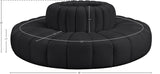 Arc Black Vegan Leather Modular Sofa 101Black-S8D Meridian Furniture