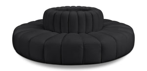 Arc Black Vegan Leather Modular Sofa 101Black-S8D Meridian Furniture