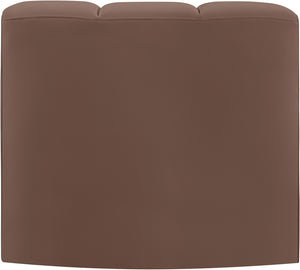 Arc Brown Vegan Leather Curved Corner 101Brown-CC Meridian Furniture