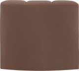 Arc Brown Vegan Leather Curved Corner 101Brown-CC Meridian Furniture