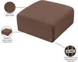 Arc Brown Vegan Leather Ottoman 101Brown-Ott Meridian Furniture