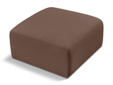 Arc Brown Vegan Leather Ottoman 101Brown-Ott Meridian Furniture