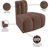 Arc Brown Vegan Leather Reverse Corner 101Brown-RC Meridian Furniture