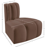 Arc Brown Vegan Leather Reverse Corner 101Brown-RC Meridian Furniture