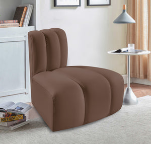 Arc Brown Vegan Leather Reverse Corner 101Brown-RC Meridian Furniture
