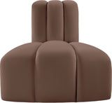 Arc Brown Vegan Leather Reverse Corner 101Brown-RC Meridian Furniture