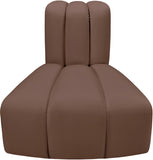 Arc Brown Vegan Leather Reverse Corner 101Brown-RC Meridian Furniture