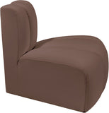 Arc Brown Vegan Leather Reverse Corner 101Brown-RC Meridian Furniture