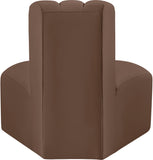 Arc Brown Vegan Leather Reverse Corner 101Brown-RC Meridian Furniture