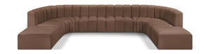 Arc Brown Vegan Leather Modular Sofa 101Brown-S10A Meridian Furniture