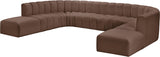 Arc Brown Vegan Leather Modular Sofa 101Brown-S10A Meridian Furniture