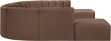 Arc Brown Vegan Leather Modular Sofa 101Brown-S10A Meridian Furniture