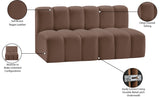 Arc Brown Vegan Leather Modular Sofa 101Brown-S2A Meridian Furniture