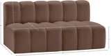 Arc Brown Vegan Leather Modular Sofa 101Brown-S2A Meridian Furniture